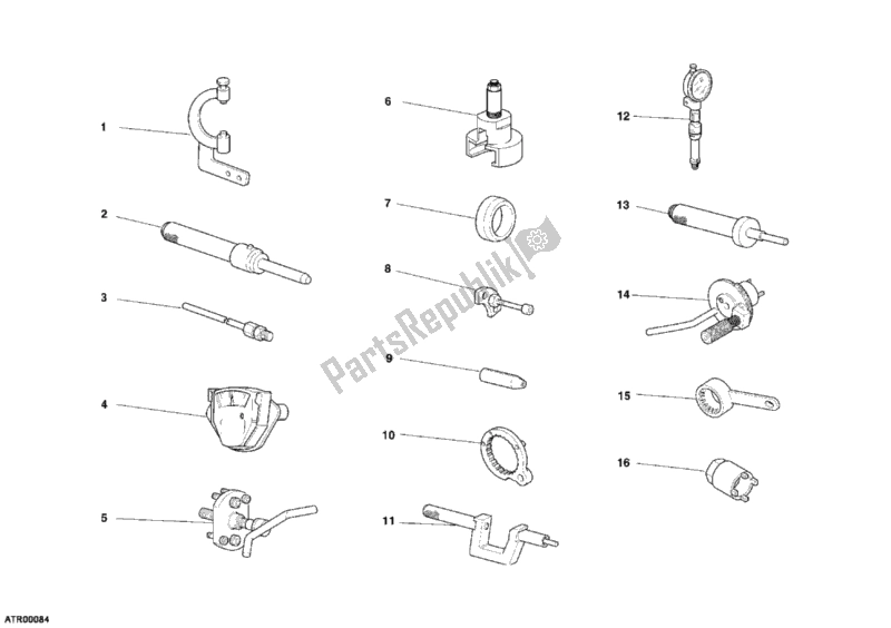 Alle onderdelen voor de Werkplaatsgereedschap, Motor Ii van de Ducati Sport ST4 S ABS 996 2005